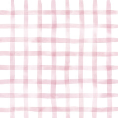 Pink White Plaid Gingham Hand Drawn Background Pattern Overlay