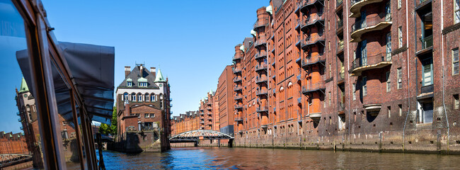 Speicherstadt - historical warehouse district in Hamburg, Germany