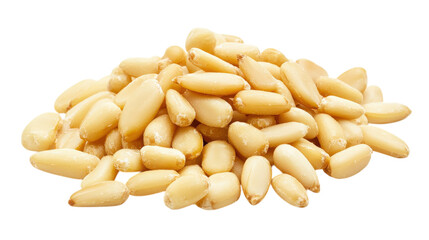 Pile of Pine Nuts isolated on a Transparent Background