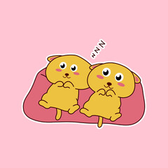 Adorable cartoon kitten stickers playful and cute character 