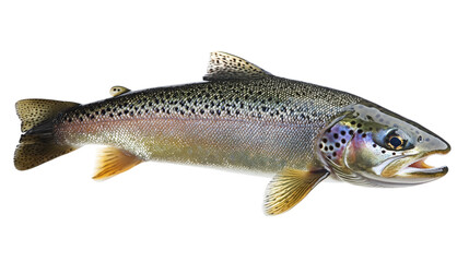 Obraz premium Rainbow Trout Fish isolated on a Transparent Background