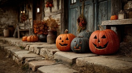 Obraz premium Assorted Halloween pumpkins