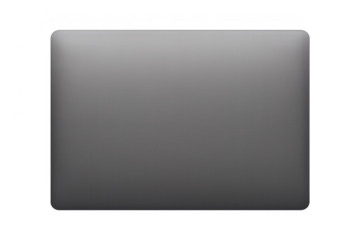 Sleek dark gray brushed metal surface isolated on a transparent background