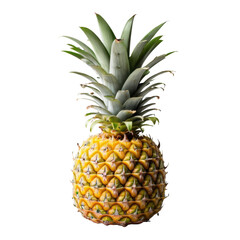 Fototapeta premium Fresh and Juicy Pineapple on White Background with Natural Lighting