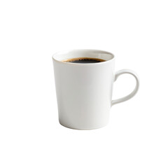 Fototapeta premium Simple White Coffee Cup with Black Coffee on a Clean Background