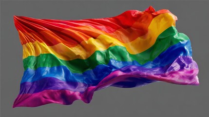 PNG Pride Rainbow Flag Element Set on Transparent Background