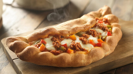 Authentic Italian Folded Pizza Pocket &ndash; Crispy Outside, Cheesy Inside