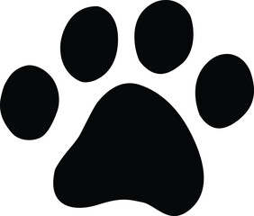 Cat or dog footprint vector design isolated on background. vector silhouette.
