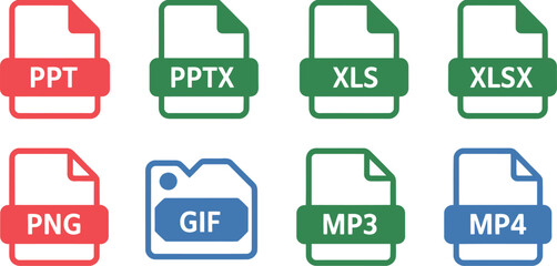 Diverse File Format Icons A Visual Guide to Digital Documents and Multimedia
