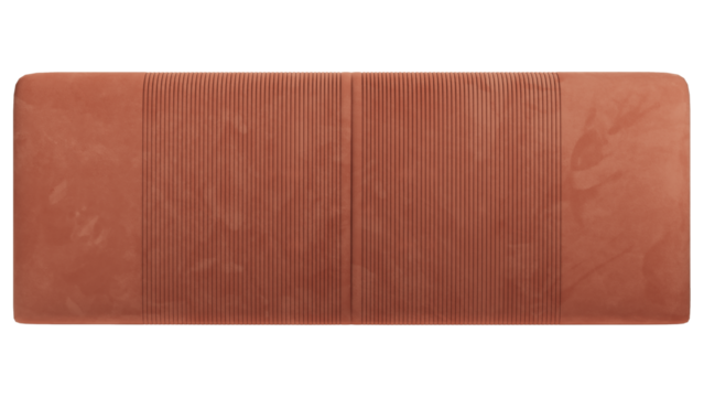 Orange  headboard panel isolated on white backgorund