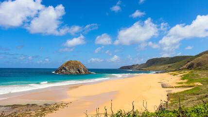 Praia do Leão na ilha de Fernando de Noronha, PE, Brasil