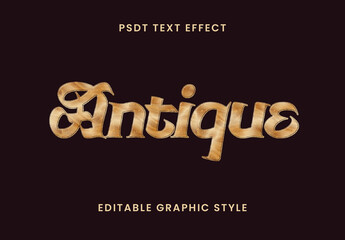 Gold Baroque Font Elegant Vintage Text Effect