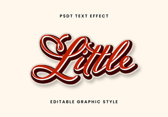 Red And White Flat Script Font Vintage Cursive Text Effect