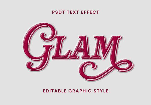 Red And White Baroque Font Elegant Vintage Stylish Text Effect