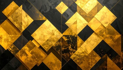 Geometric gold and black pattern