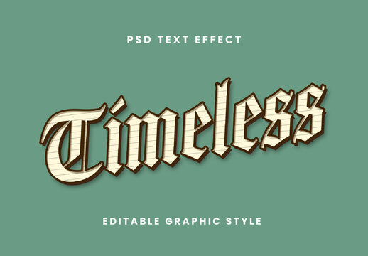 Beige And Brown Antique Font Gothic Vintage Text Effect