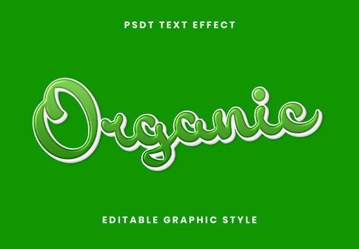 Green And White Ecology Font Script Glossy Text Effect