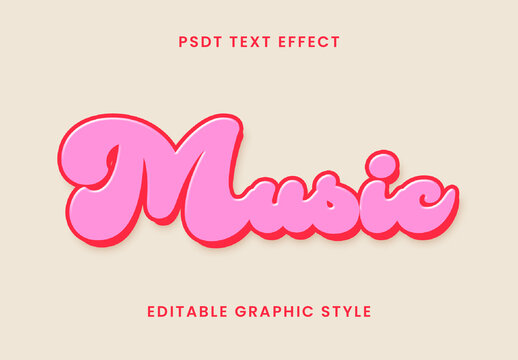 Pink And Red Script Retro Font Cursive Groovy Text Effect