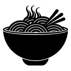 Ramen Bowl Silhouette Vector Illustration,
Minimalist Ramen Clipart,
Japanese Noodle Bowl Vector,
Black and White Ramen Art

