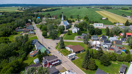 Vue aérienne de Sainte-Ursule Quebec Canada 