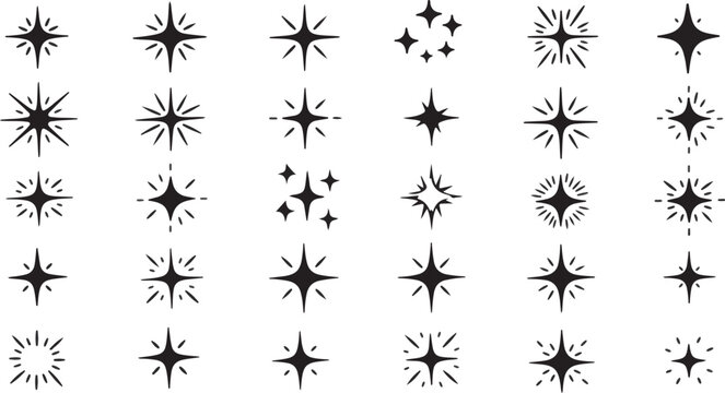 Sparkling Star Icons 30 High-Quality Vector Graphics