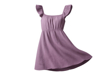 Purple Dress Floating with Transparent Background, Fashion and Clothing Photography