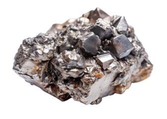  rare earth element dysprosium  isolated on white background PNG,AI GENERATED