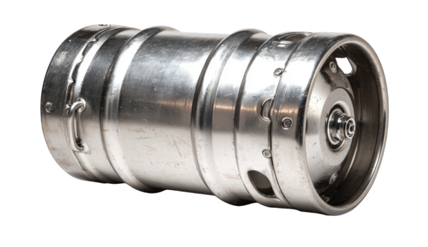 Stainless steel keg, industrial design