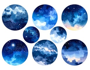Round celestial art collection