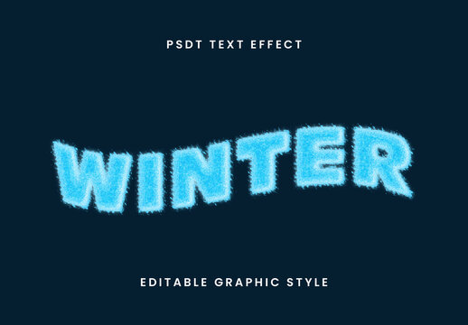Blue And Cyan Freeze Font Ice Wavy Text Effect