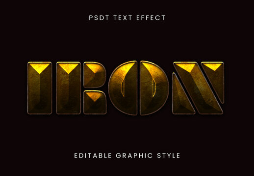 Gold Engraved Block Font Beveled Metallic Text Effect