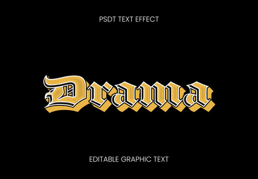 Gold And White Gothic Font Vintage Medieval 3D Text Effect