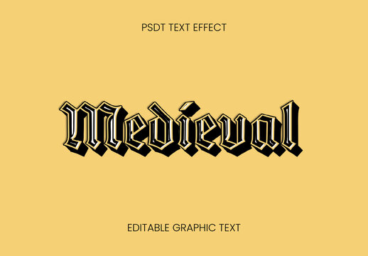 Black And Gold Gothic Font Medieval Vintage Text Effect