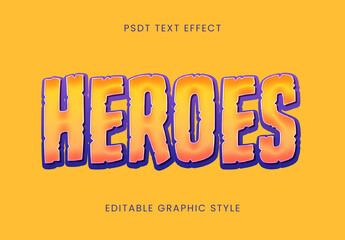 Orange And Purple Cartoon Font Heavy Comic Text Effect