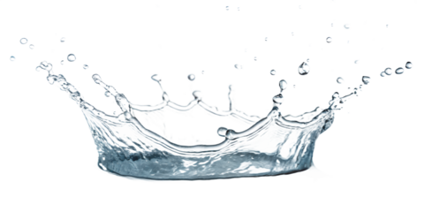 fresh water splash isolated on transparent background 