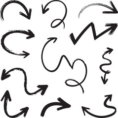 Hand Drawn Arrow Marker Set for Notes and Highlight Use