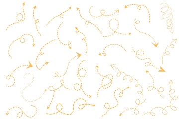 Set of swirl dotts lines, dotted line