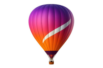 Fototapeta premium Colorful hot air balloon flying with transparent background
