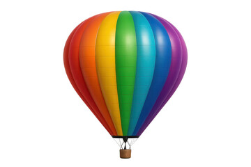 Naklejka premium Colorful hot air balloon flying with transparent background