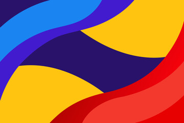 Wavy Abstract Shapes In Bright Colors colorful background