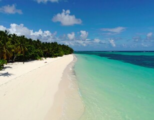 Fototapeta premium Pristine beach, turquoise water