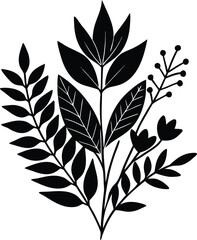 Minimal Botanical Art Silhouette