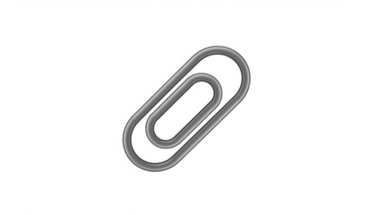 Metallic Gray Paperclip Icon