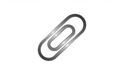 Metallic Gray Paperclip Icon