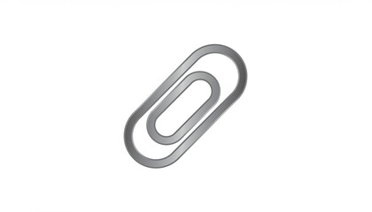 Metallic Gray Paperclip Icon