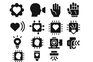 Icon vector ai mimic logic module icons mood comfort response emotional beam