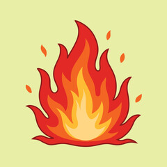 fire outline  illustration clip art