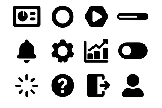 Toggle spinner vector ui profile dashboard control loading data icon logout modern