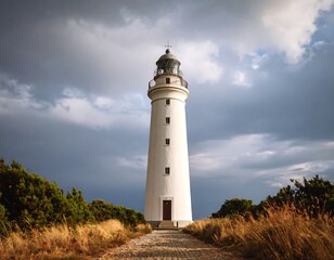 Lighthouse on a Cloudy Day