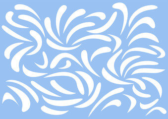 abstract blue and white background with a decoration of drops or splashes